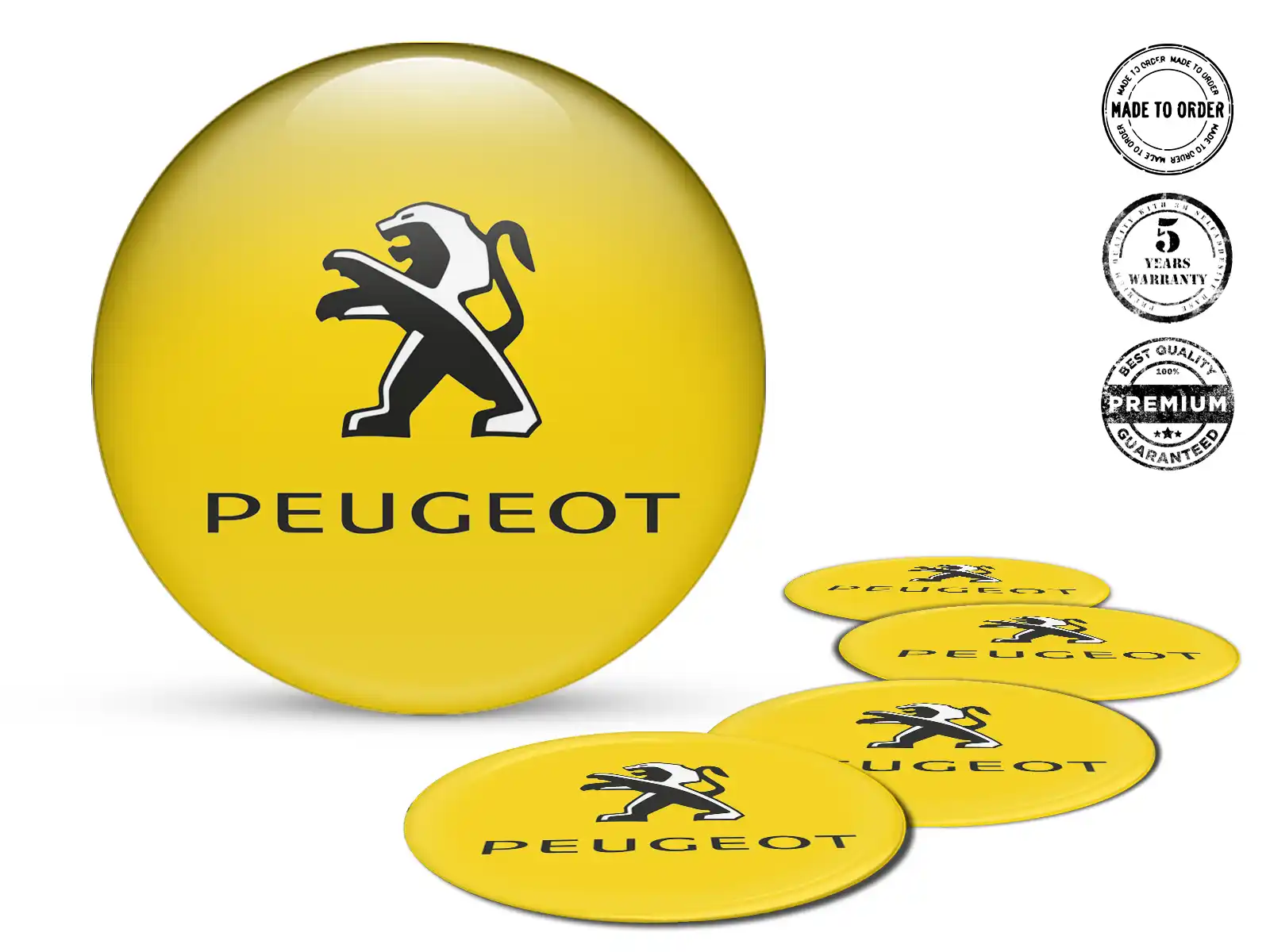 Peugeot Felgenaufkleber Ausgabe Harz-Dome-Stil
